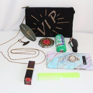 Mini Sac De Soirée Mary Frances Fern Grove - Clutch Noir, Artisanal, Neuf Avec étiquettes
